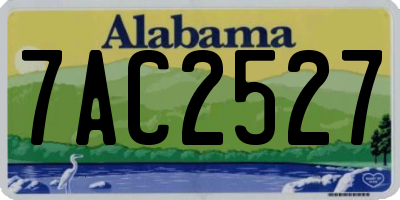 AL license plate 7AC2527