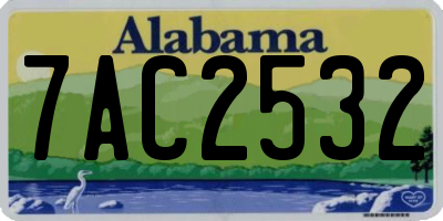 AL license plate 7AC2532