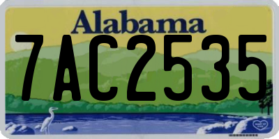 AL license plate 7AC2535