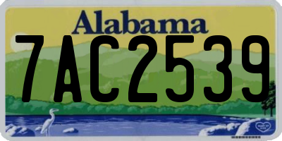 AL license plate 7AC2539
