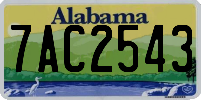 AL license plate 7AC2543