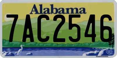 AL license plate 7AC2546