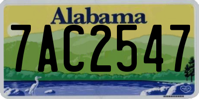 AL license plate 7AC2547