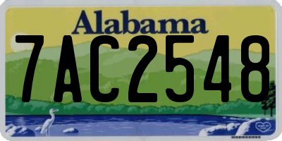 AL license plate 7AC2548