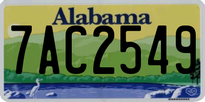 AL license plate 7AC2549