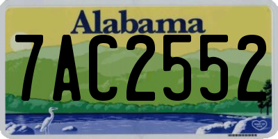 AL license plate 7AC2552