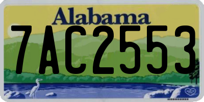 AL license plate 7AC2553