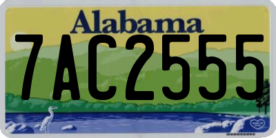 AL license plate 7AC2555