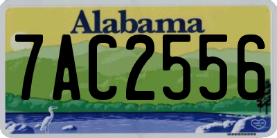 AL license plate 7AC2556