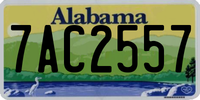 AL license plate 7AC2557