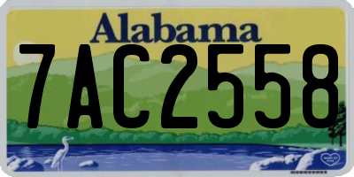 AL license plate 7AC2558