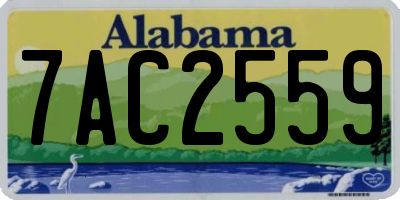 AL license plate 7AC2559