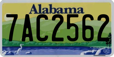 AL license plate 7AC2562