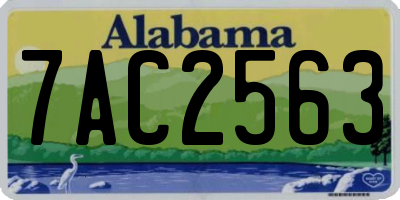 AL license plate 7AC2563