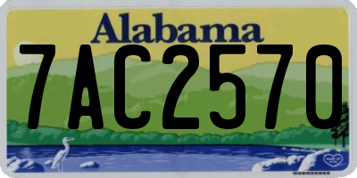 AL license plate 7AC2570