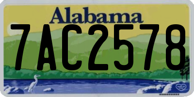 AL license plate 7AC2578