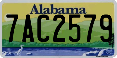 AL license plate 7AC2579