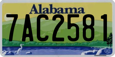 AL license plate 7AC2581