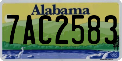 AL license plate 7AC2583