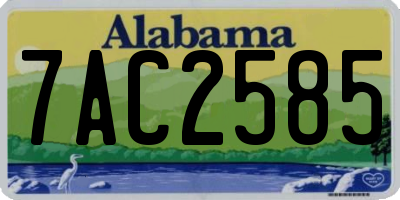 AL license plate 7AC2585