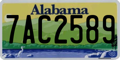 AL license plate 7AC2589