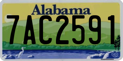 AL license plate 7AC2591