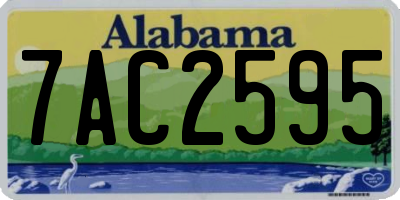 AL license plate 7AC2595