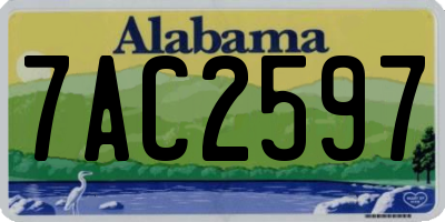 AL license plate 7AC2597