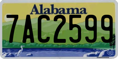 AL license plate 7AC2599