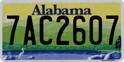 AL license plate 7AC2607