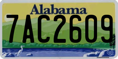AL license plate 7AC2609
