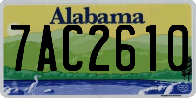 AL license plate 7AC2610