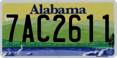 AL license plate 7AC2611