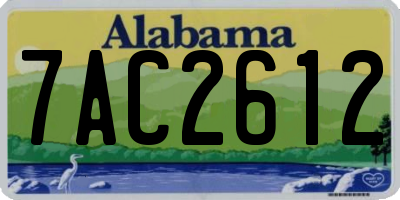 AL license plate 7AC2612