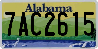 AL license plate 7AC2615