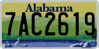 AL license plate 7AC2619