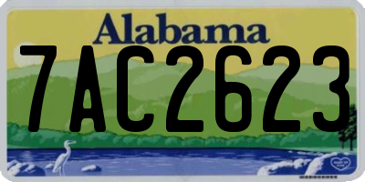 AL license plate 7AC2623