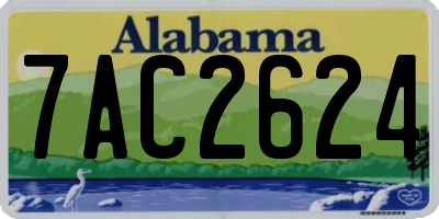 AL license plate 7AC2624