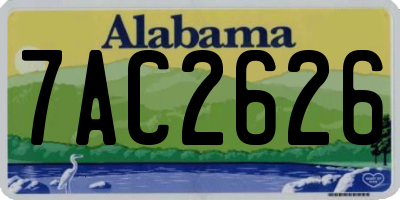 AL license plate 7AC2626