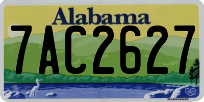 AL license plate 7AC2627