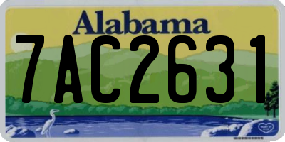 AL license plate 7AC2631