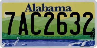 AL license plate 7AC2632