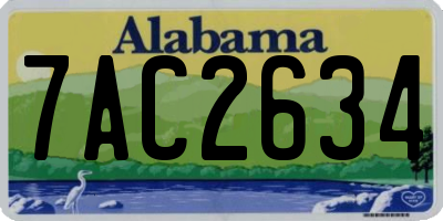 AL license plate 7AC2634
