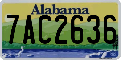 AL license plate 7AC2636