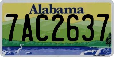 AL license plate 7AC2637