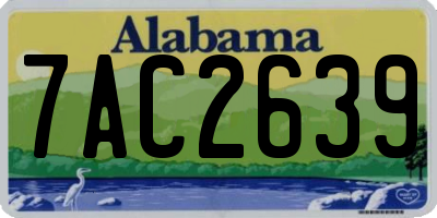 AL license plate 7AC2639