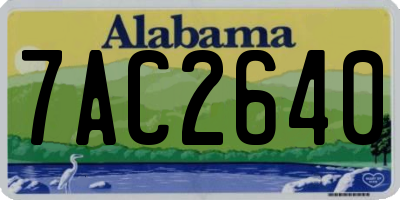 AL license plate 7AC2640
