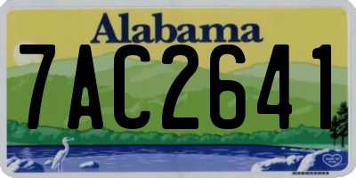 AL license plate 7AC2641