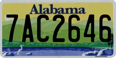 AL license plate 7AC2646