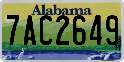 AL license plate 7AC2649